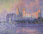 Paul Signac The Papal Palace,Avignon (mk06) oil on canvas